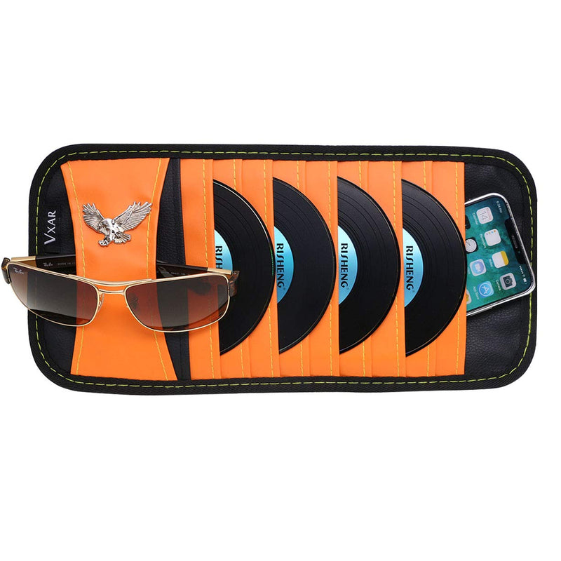  [AUSTRALIA] - VXAR Car CD DVD Sun Visor Organizer Holder Orange