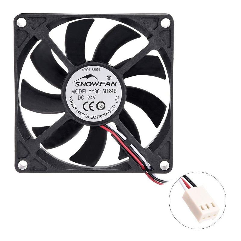  [AUSTRALIA] - uxcell SNOWFAN Authorized 80mm x 80mm x 15mm 24V Brushless DC Cooling Fan #0382