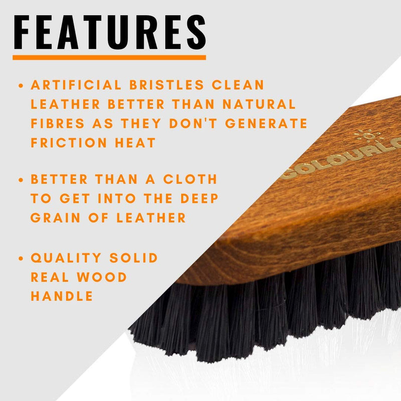  [AUSTRALIA] - Colourlock Leather & Textile Cleaning Brush | Clean Leather, Textile and Alcantara | for Cars, Furniture, Apparel, Shoes, Bags and Accessories 1 brush