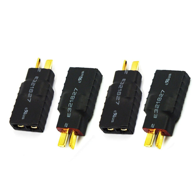 FLY RC Lipo Battery Wireless Adapter for Deans T Plug Battery to Traxxas RC ESC Charger Slash E Revo (4pcs/Lots) Deans T Male to Traxxas Female - LeoForward Australia