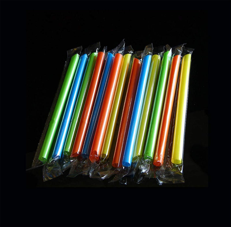  [AUSTRALIA] - P-SOTER 100Pcs Jumbo smoothie milkshake straws 11mm diameter and 240mm height