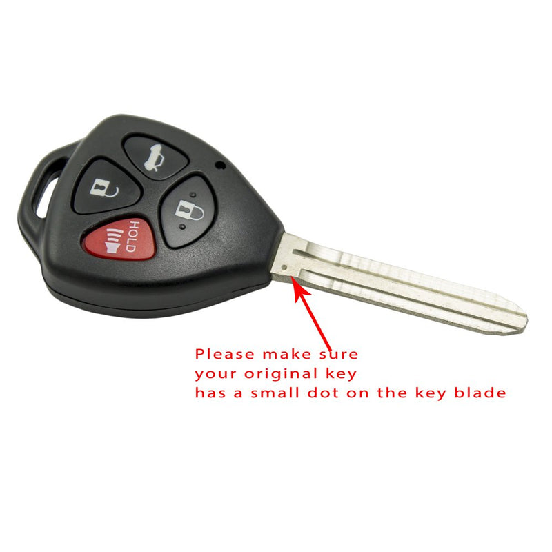  [AUSTRALIA] - Keyless2Go 2 New Replacement Keyless Entry Remote Car Key for 2007 2008 2009 2010 Toyota Camry HYQ12BBY