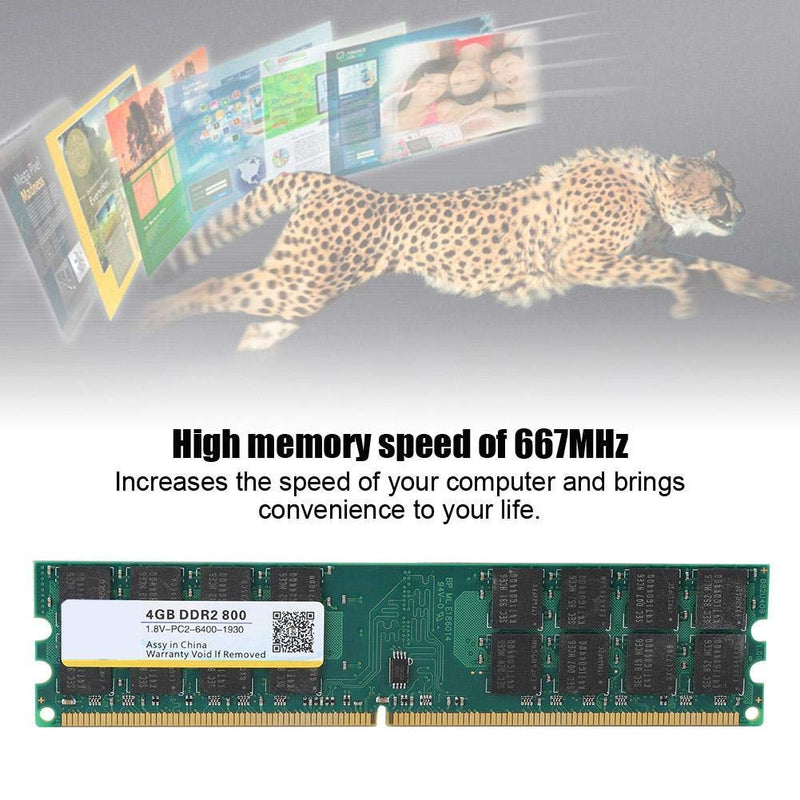  [AUSTRALIA] - DDR2 Memory,800MHZ 4G 240pin RAM Memory Designed for DDR2 PC2-6400 Desktop Computer,Compatible with for AMD Motherboards, Circuit Module Board