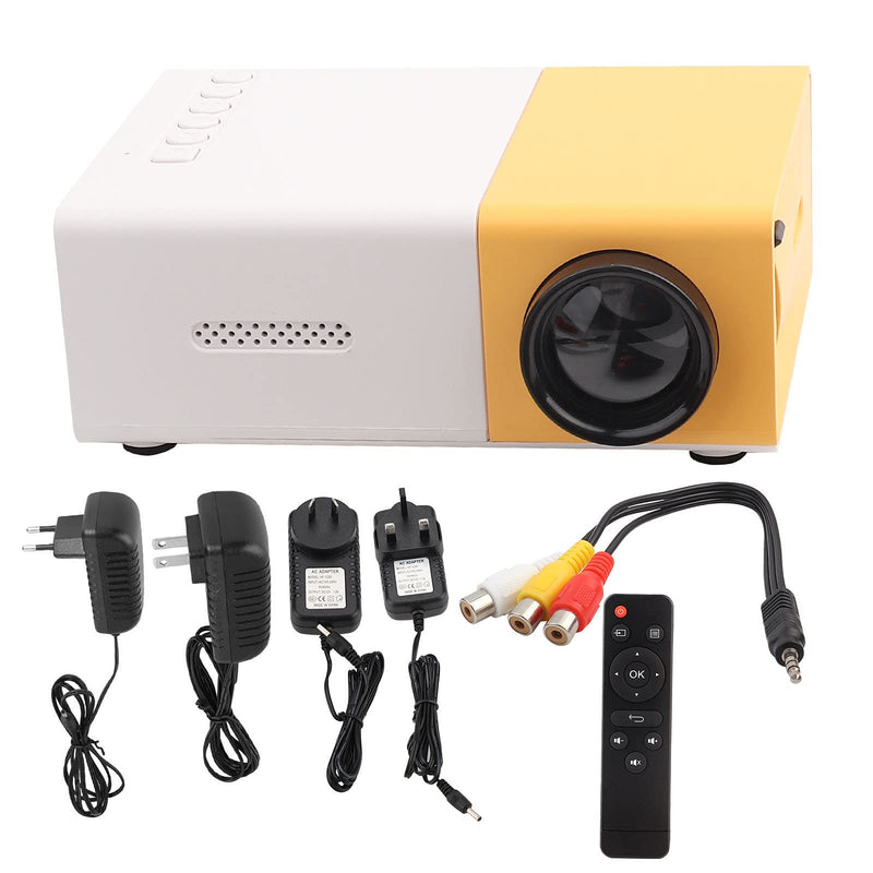 Mini Projectors, Home Cinema Projector Portable 1080P LED HD Projector Outdoor Movie projectors Support Laptop PC Phone HD Multimedia Interface Great Gift Pocket Projector for Party Camping(Yellow) - LeoForward Australia