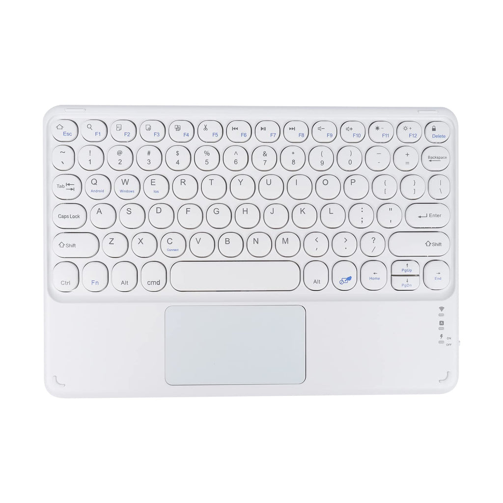 [AUSTRALIA] - ANGSHENG iPad Pro 10 inch Bluetooth Keyboard Touch, Wireless Keyboard Ultra-Slim Portable with Trackpad, Built-in Rechargeable Battery - White