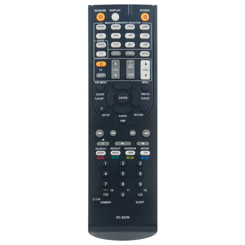  [AUSTRALIA] - RC-837M Replacement Remote Control Applicable for Onkyo AV Receiver TX-NR616 TX-NR616B TX-NR616S TXNR616 TXNR616B TXNR616S