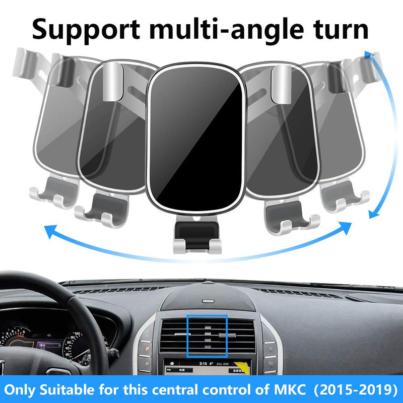  [AUSTRALIA] - LUNQIN Car Phone Holder for 2015-2019 Lincoln MKC SUV [Big Phones with Case Friendly] Auto Accessories Navigation Bracket Interior Decoration Mobile Cellphone Mount