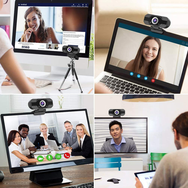  [AUSTRALIA] - 1080P Webcam with Microphone,Web Camera,Computer Camera,Computer Monitor with Camera and Microphone,USB Plug and Play,110-degree Wide Angle Streaming Camera for Laptop Desktop Video Calling Recording