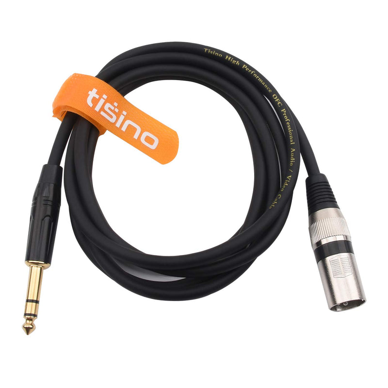  [AUSTRALIA] - DISINO 1/4 Inch TRS to XLR Male Balanced Signal Interconnect Cable Quarter inch to XLR Patch Cable - 15 Feet