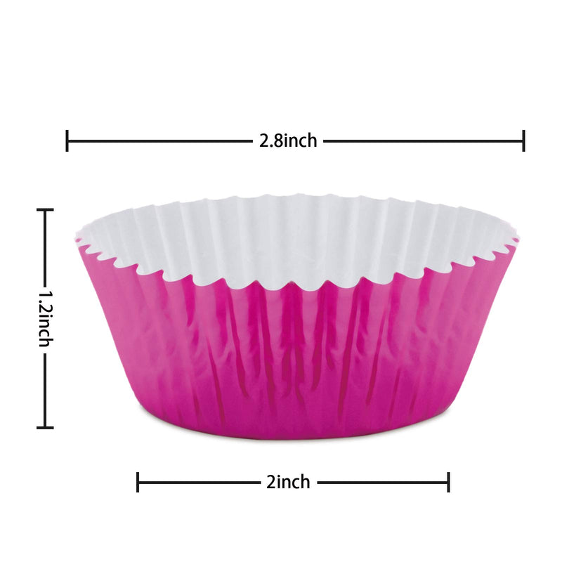  [AUSTRALIA] - TRUSBER 200Pcs Cupcake Liners Aluminum Foil Cups Cake Muffin Molds Non-stick Baking Cupcake Wrapper Holder for Wedding,Birthday,Party,Baby Shower Multicolor