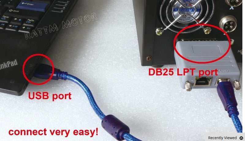  [AUSTRALIA] - Parallel to USB Adapter 200KHz MACH3 USB to Parallel Adapter RTM200 DB25 LPT Cable to USB Motion Controller Converter with USB Cable for LPT/USB Mach3 CNC Router Engraving Milling Machine