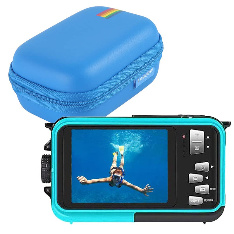 Leayjeen Kids Camera Case Compatible with YISENCE,HUENLYEL,S & P Safe and Perfect,Kansingand More Underwater Waterproof Digital Camera - Case for Toy Action Camera and Accessories(Case Only) dark blue - LeoForward Australia