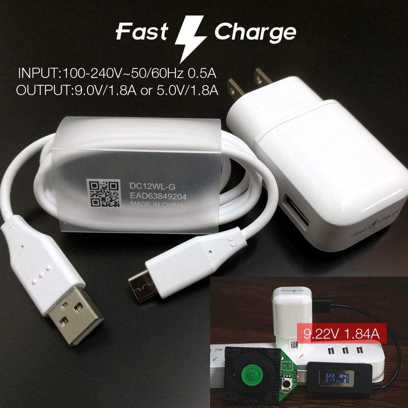 Fast Charger Compatible LG Stylo 4 G5 G6 G7 G8 V20 V30 V35 V30S V40 ThinQ Plus,Samsung Galaxy S8 Plus S9 S9+ S10 Active Note 8 Note 9,Moto Z Z2 Plus and More, USB Type C Cable with Charger Adapter - LeoForward Australia