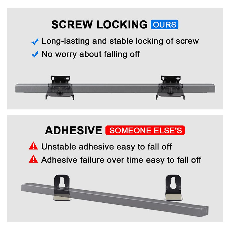  [AUSTRALIA] - Tendodo 1 Pair of Black Wall Mounting Bracket for LG S40Q S65Q SL4Y SL5R SK5Y SKM5Y SL6Y SK6Y SKM6Y SL7Y SN6Y SN7Y SL8YG Sound Bar，Wall Bracket with Mounting Accessories