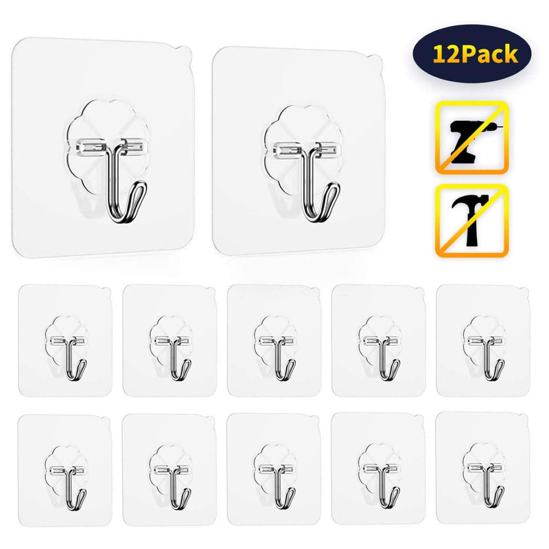  [AUSTRALIA] - Limo Adhesive Hooks Utility Hooks 44 lb/ 20 kg(Max), Heavy Duty Coat Hooks Waterproof and Oilproof Seamless Hooks , Wall Hook for Bathroom Kitchen