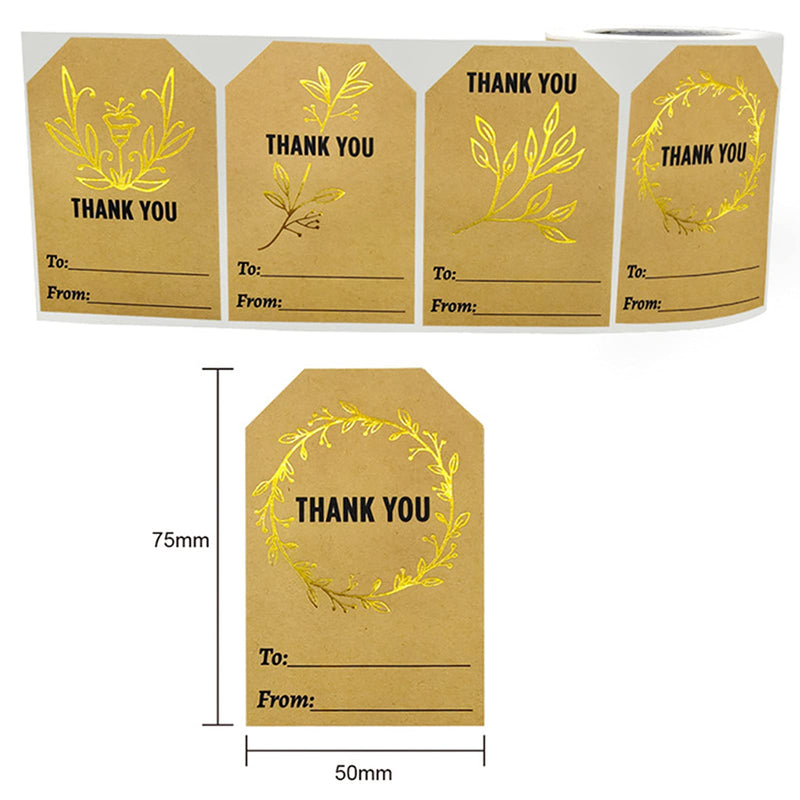 Multipurpose Self Adhesive Handwriting DIY Marker Labels Kraft Paper Stickers Classify Category Labels 300 Pcs for Office Classification Kitchen Thanksgiving Christmas Gift Decor Tags (3 Styles) F-kraft Stickers - LeoForward Australia