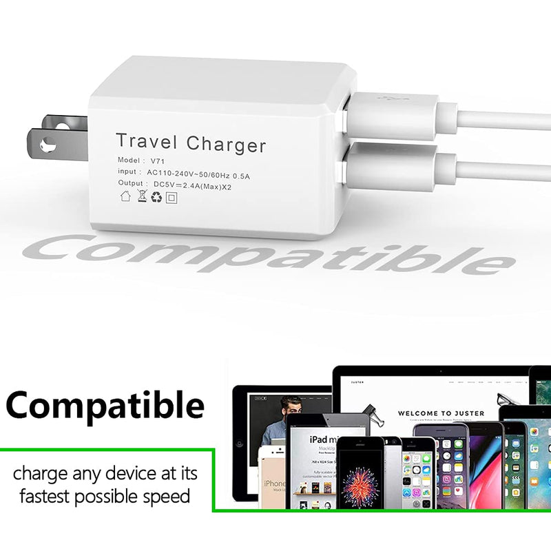  [AUSTRALIA] - iPhone Charger, [Apple MFi Certified] Lightning Cable 5.9FT Fast Charging Data Sync Cord with 2 Port USB Wall Charger Travel Adapter Compatible with iPhone 12 11 Pro Max Xs X XR 8 7 Plus 5.9 FT