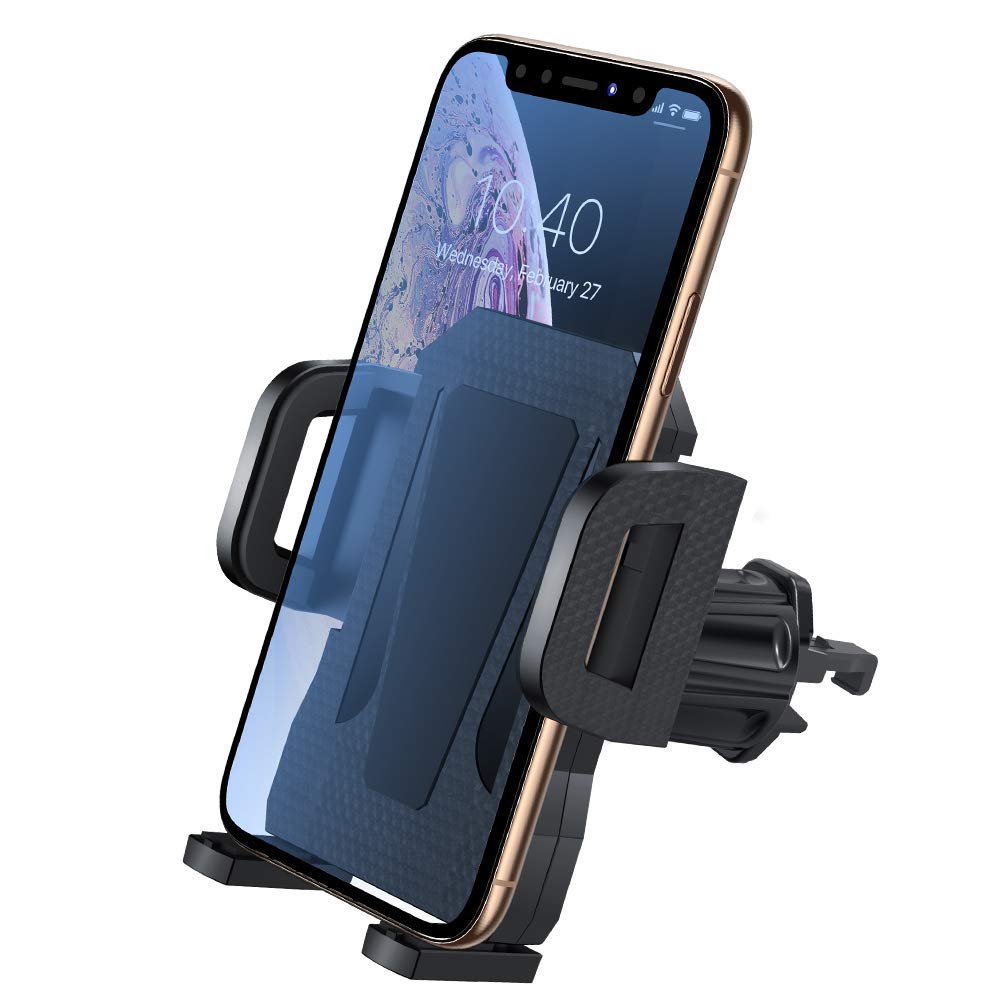 [AUSTRALIA] - Miracase Air Vent Phone Holder for Car, Vehicle Cell Phone Mount Cradle with Adjustable Clip Compatible with iPhone 14 / 13 / 12 Series/11 Pro Max/Samsung and More Black