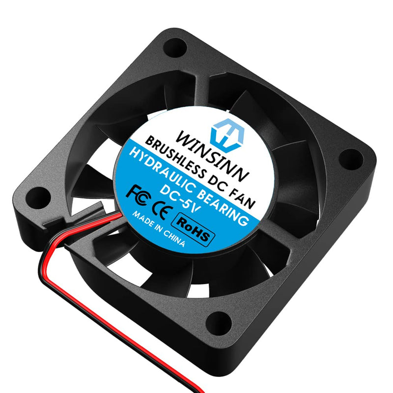  [AUSTRALIA] - WINSINN 40mm Fan 5V, 3D Printer Micro 5 Volt Fans 4010 Hydraulic Bearing, Brushless Cooling 40mmx10mm 2PIN (Pack of 5Pcs) DC 5V