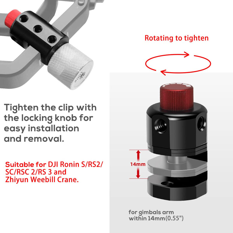  [AUSTRALIA] - EaxanPic Universal Gimbal Counterweight Kit,Mounting Clamp and 50g & 100g Counterweights,Gimbal Balance Weight Mount for DJI Ronin S/RS2/SC/RSC 2/RS 3 and Zhiyun Weebill Crane Gimbal Stabilizers