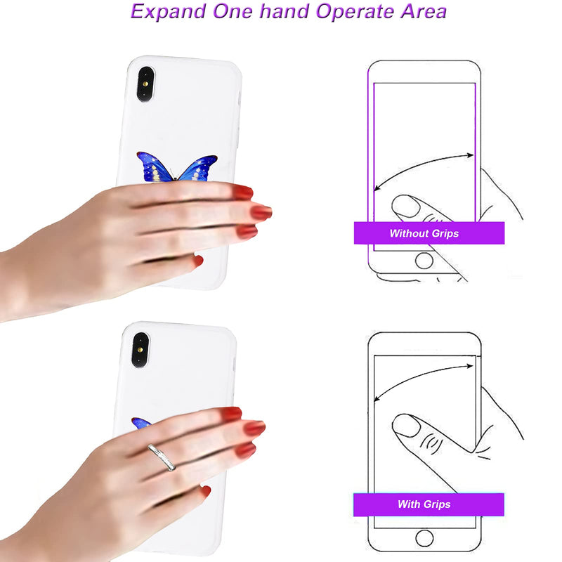  [AUSTRALIA] - TACOMEGE Clear Phone Holder Ring Grips for Pattern Phone case, Silver Finger Ring Stand for iPhone Cell Phone Tablet (Crystal-Silver-Heart)