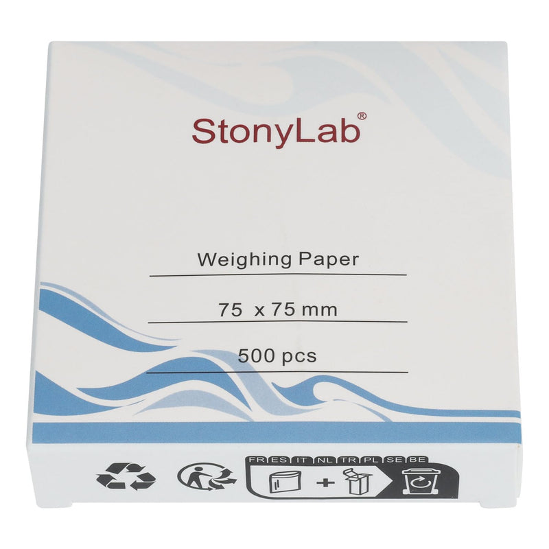  [AUSTRALIA] - stonylab weighing paper, 75 x 75 mm nitrogen-free sample weighing paper scales paper analytical balance paper weighing paper for laboratory research, pack of 500
