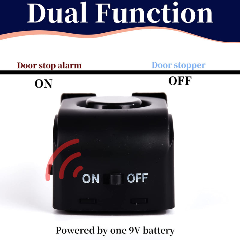 [AUSTRALIA] - Door Stop Alarm, Door Stopper with 120DB Security Alarm, Floor Wedge Doorstop for Travel Apartment Home House (Pack of 4) 4 Pack Black