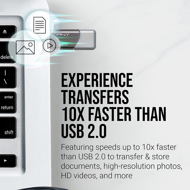  [AUSTRALIA] - PNY 256GB Turbo Attaché 3 USB 3.0 Flash Drive, 2-Pack