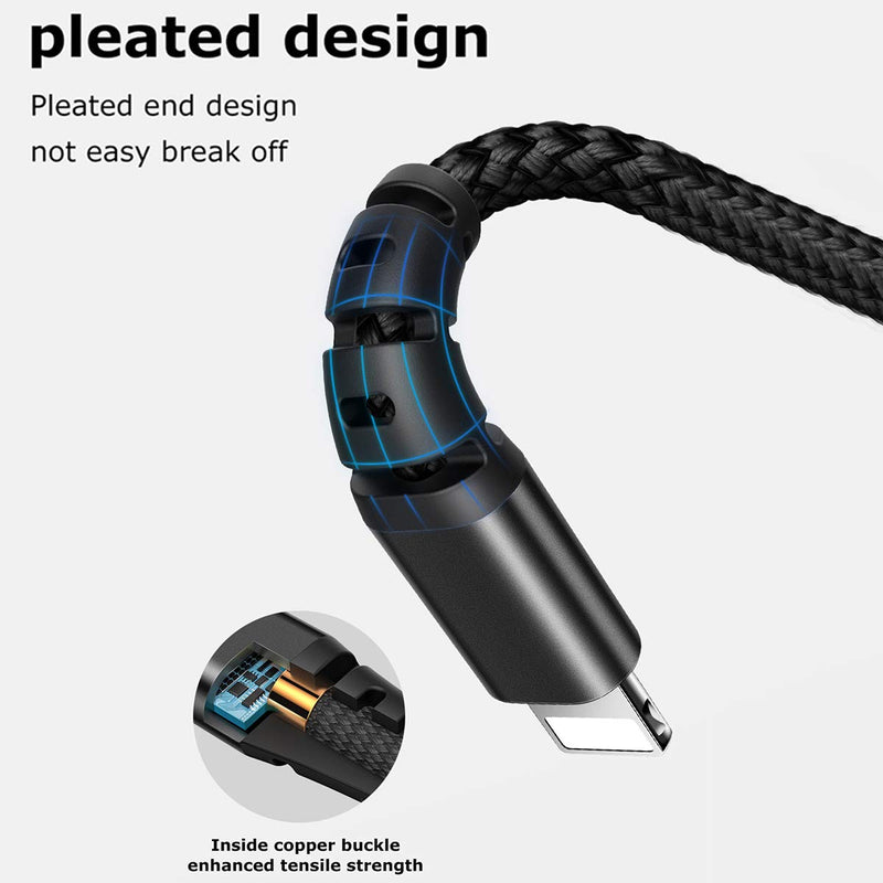  [AUSTRALIA] - AICase 4 in 1 Nylon Braid Rechargeable USB Cable, Compatible with Various Models of Cell Phones and Tablets