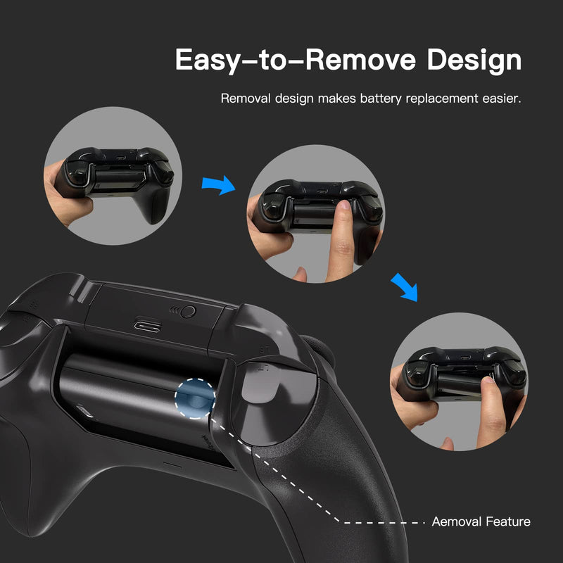  [AUSTRALIA] - 2 Pack Rechargeable Battery Pack for Xbox S/X/One/Elite Controller, Xbox Series X/S Controller Game Accessories with Fast Charger and 10FT USB-C Charging Cable