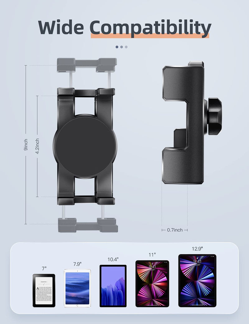  [AUSTRALIA] - eSamcore iPad Holder for Car, Dashboard Tablet Holder for Car Suction Cup Tablet Car Mount with Large Clamp for All 6"-12.9" Apple iPad Samsung Galaxy Tab Tablet