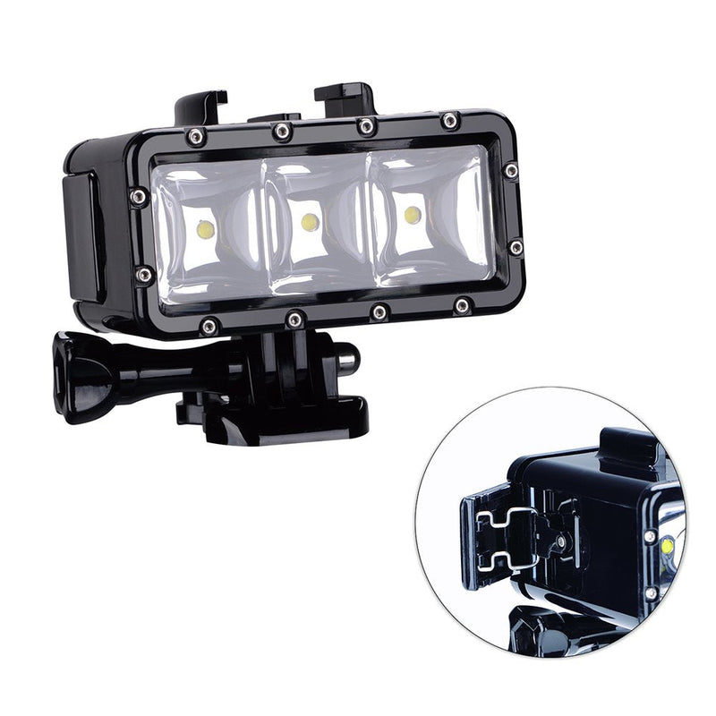  [AUSTRALIA] - Suptig High Power Dimmable Waterproof LED Video Light Fill Night Light Diving Underwater Light for Gopro Hero8/Hero7/Hero6/Hero5/5S/4/4S/3+/3/2 SJCAM Sj5000 Sj6000 Xiaoyi Cameras