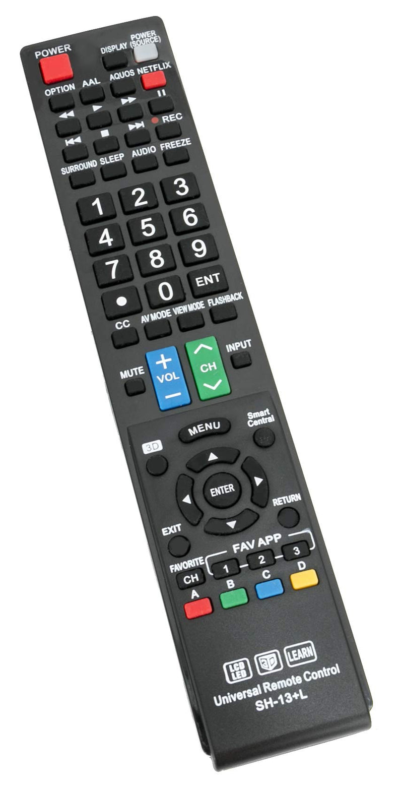 Universal Remote Control Compatible with Sharp TV LED LCD 3D Learn TV GA935WJSA GA806WJSA GA840WJSA GA480WJSB GB005WJSA GJ221-C GJ221-R GB004WJSA GB118WJSA GB004WJSA GB105WJSA - LeoForward Australia