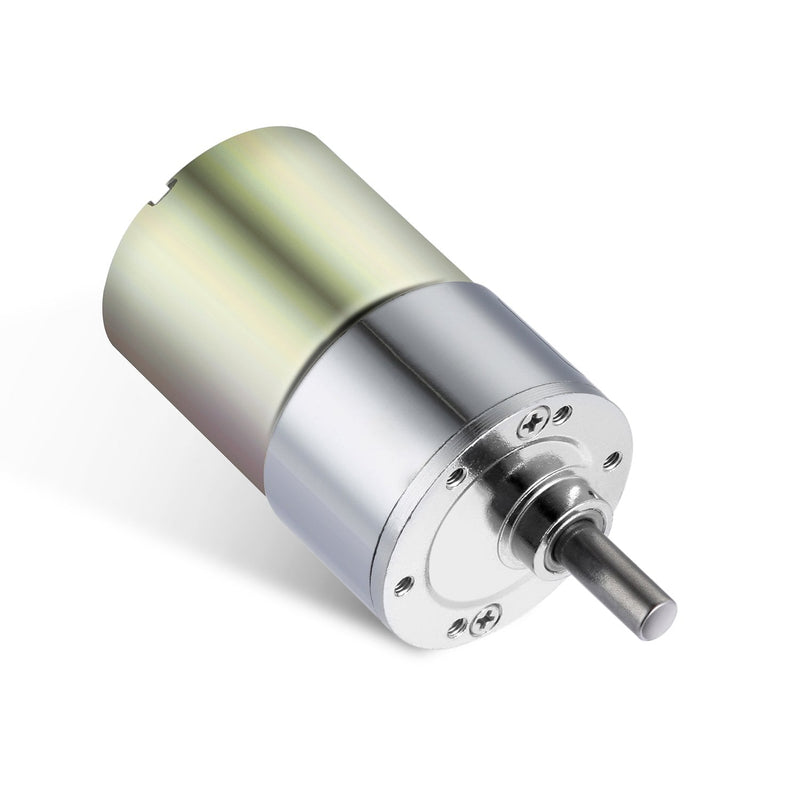  [AUSTRALIA] - Greartisan DC 12V 1000RPM Gear Motor High Torque Electric Micro Speed Reduction Geared Motor Eccentric Output Shaft 37mm Diameter Gearbox 12 Volt 1000 RPM