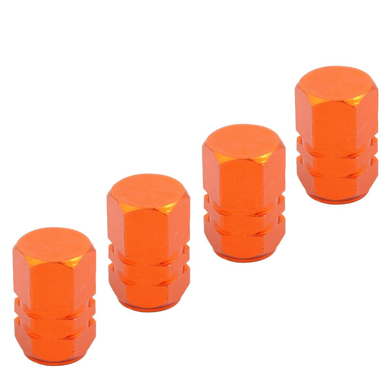 TOMALL Orange Hexagon Style Wheel Tyre Valve Stem Caps for Jeep SUV 4WD Rims Dust Cover - LeoForward Australia