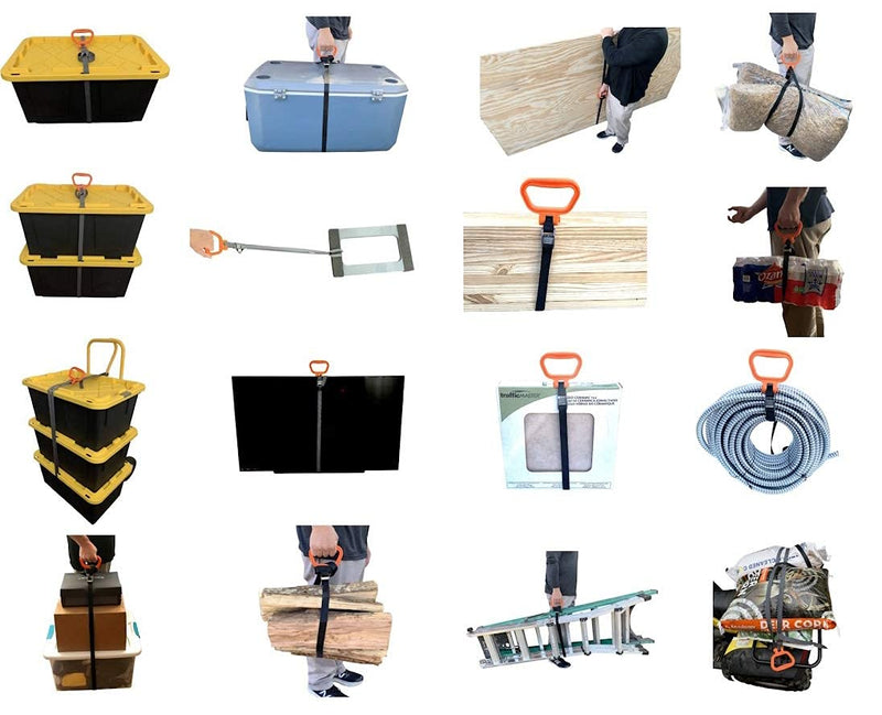  [AUSTRALIA] - MULTUS - Handle and Haul 1 - Handle Adjustable 9 Ft Polyester Moving Strap Cam Buckle System to Secure Lift Carry Awkward Boxes Furniture Building Construction Materials Tie downFast & Easy