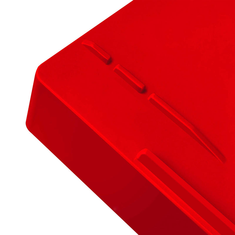Acrimet Stackable Letter Tray Front Load Plastic Desktop File Organizer (Solid Red Color) (1 Unit) - LeoForward Australia