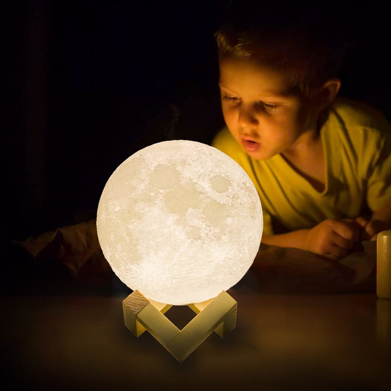 Mydethun Moon Lamp Moon Light Night Light for Kids Gift for Women USB Charging and Touch Control Brightness Warm and Cool White Lunar Lamp(7.1 inch) 7.1 inch - LeoForward Australia