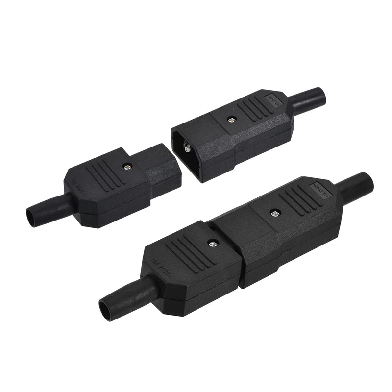  [AUSTRALIA] - uxcell 3pcs IEC320 C13, 3pcs C14, AC 250V 10A Power Adapter Connector