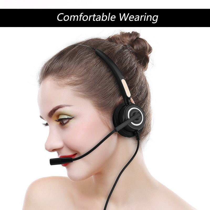  [AUSTRALIA] - Vbestlife USB Call Center Headset with Microphone, Noise Cancelling Call Center USB Headset Business Comfortable Wearing Telephone Headset with Microphone for Call Center