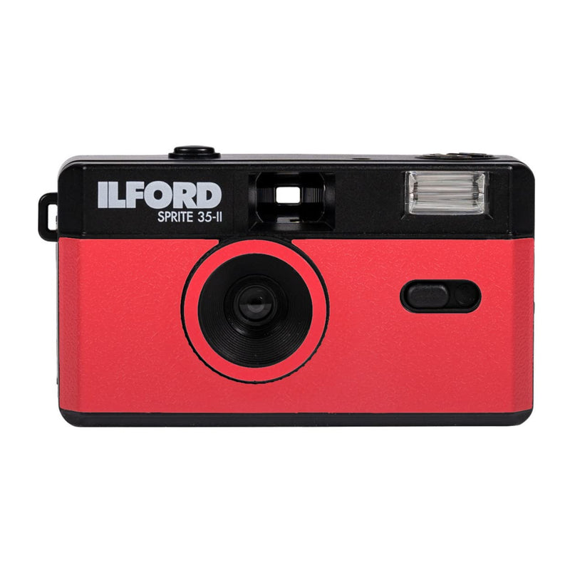  [AUSTRALIA] - Ilford Sprite 35-II Reusable/Reloadable 35mm Analog Film Camera (Red and Black) Red & Black
