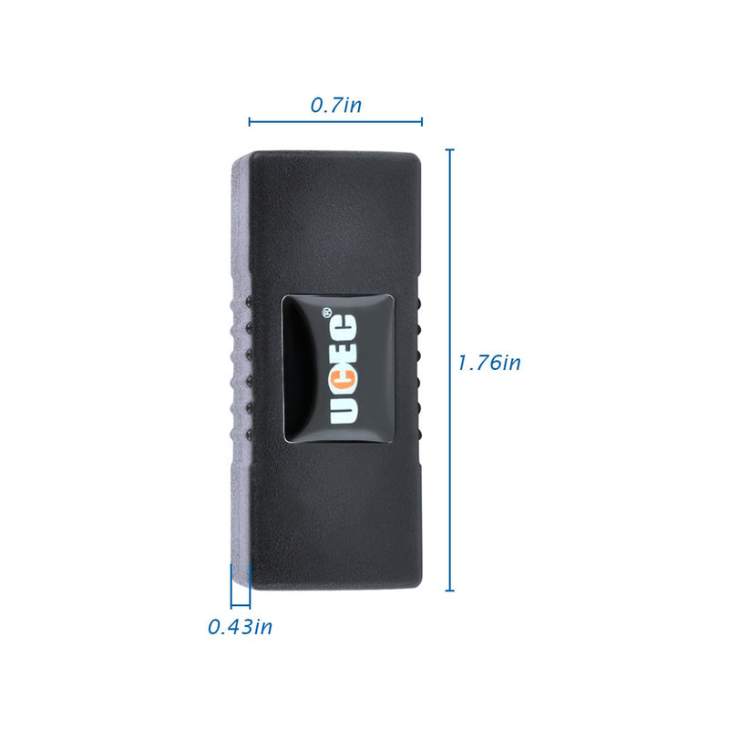  [AUSTRALIA] - UCEC USB 3.0 Adapter - Type A Female to Female -Connector Converter Adapter - Black Female Coupler Black