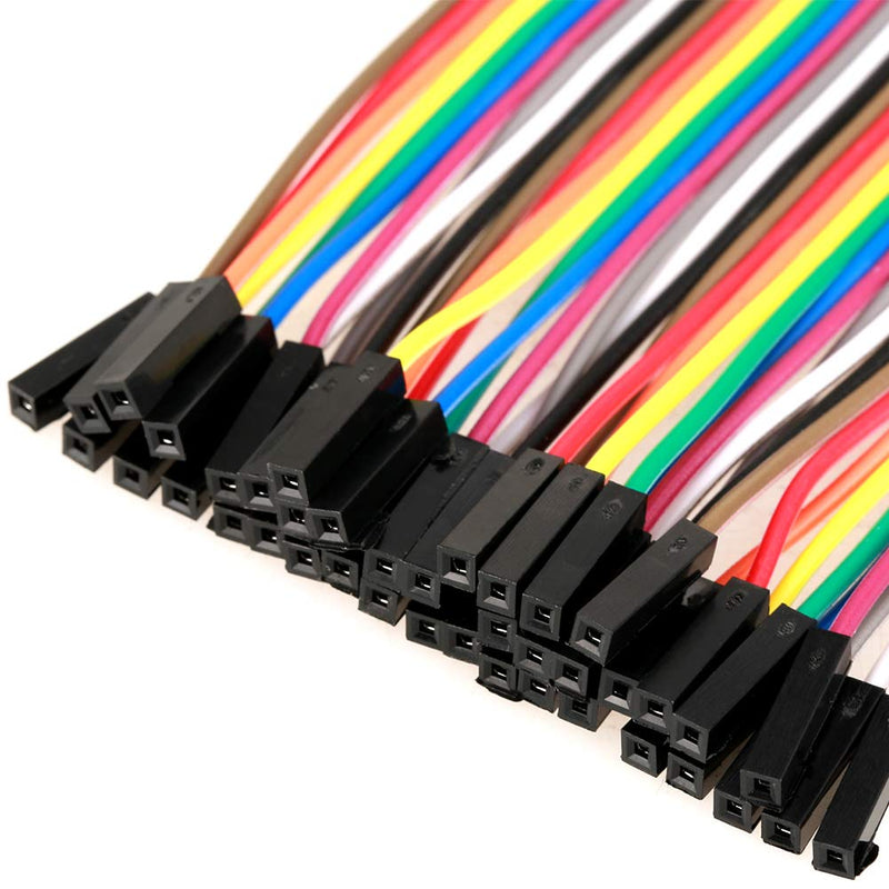  [AUSTRALIA] - Dupont Wires, 5PCS Wire Colorful 10Cm Jumper Wire Cable F2F Jumper Femmina 5Cm Breadboard Jumper Wires 40 Pin Wire Female to Female Ribbon Cable