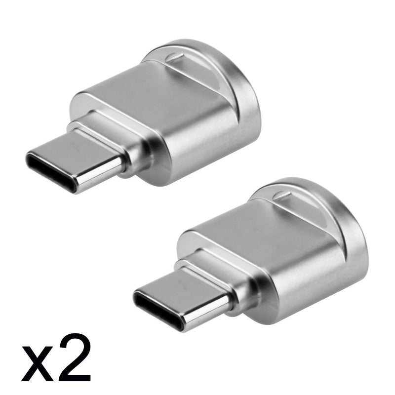  [AUSTRALIA] - Cablecc 2pcs USB 2.0 Type C USB-C to Micro SD SDXC TF Card Reader Adapter for Cell Phone