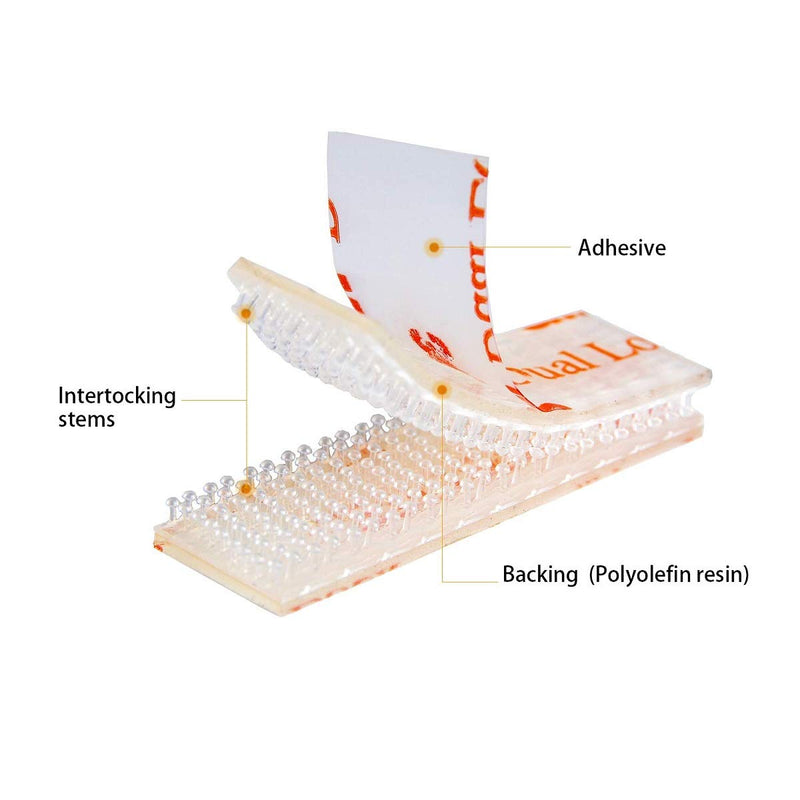  [AUSTRALIA] - EZ Pass/I-Pass/Toll Tag Tape Mounting Kit, Glue Adhesive Dual Lock Tape Ezpass Tag Holder, 8pcs (4sets) Reclosable Fastener with Alcohol Prep Pad