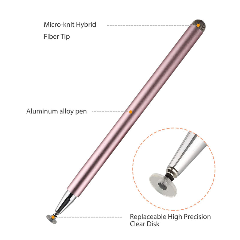 Stylus Pens for Touch Screens,Stylus Pen Compatible with Apple iPad, Capacitive Pencil for Kid Student Drawing, Writing,High Sensitivity,for Touch Screen Devices Tablet,Smartphone (Rose Gold) Rose gold - LeoForward Australia