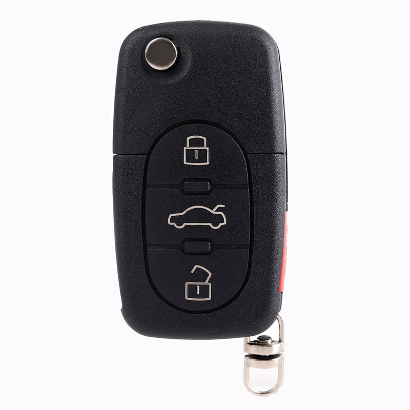 cciyu 4D0837231E X 1 Flip Key Fob with Key Blade 4 buttons Replacement for 97-05 for AUDI A4 A4 Quattro A6 A6 Quattro A8 A8 Quattro Allroad Quattro Cabriolet Series with FCC 4D0837231E - LeoForward Australia