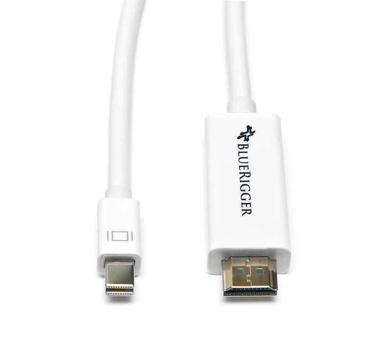 BlueRigger Mini DisplayPort (Mini DP | Thunderbolt) to HDMI Female Adaptor Cable (15cm) - MacBook Pro/Air - with HD Audio - LeoForward Australia