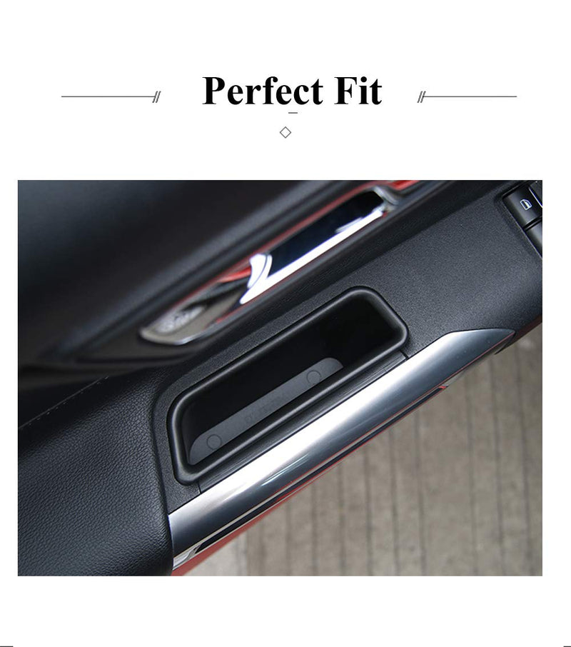  [AUSTRALIA] - TopDall Door Side Storage Box Handle Pocket Armrest Phone Container accessories for Ford Mustang 2015-2019