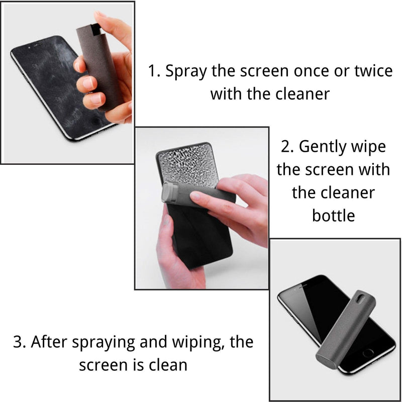  [AUSTRALIA] - 4PCS Screen Cleaner Touchscreen Mist Spray, Portable Reusable Fingerprint-Proof Spray Bottle for Phone/Laptop/Tablet/Monitor/Car Screen4PCS